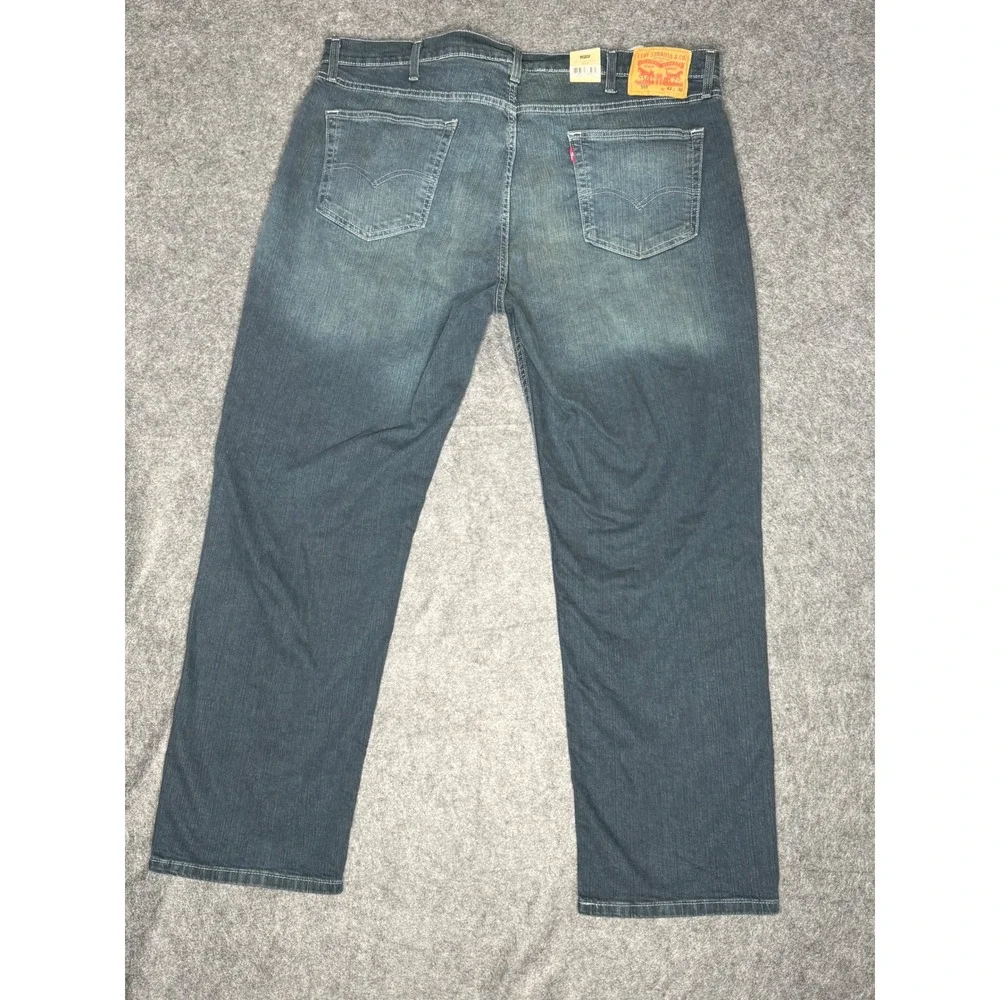 Levis 559 Relaxed Straight‎ Jeans Mens 42x30 Blue Stretch Denim Dark Wash New